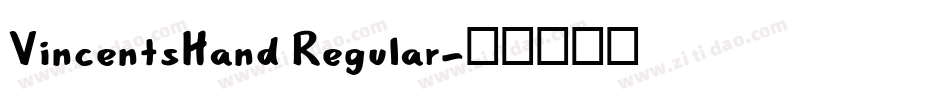 VincentsHand Regular字体转换